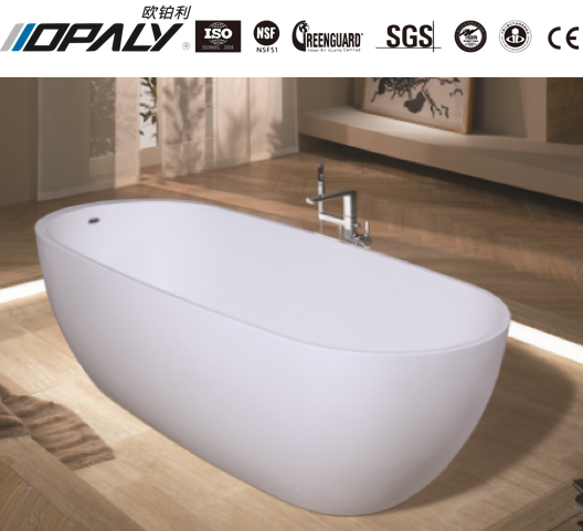 classic Free standing acrylic solid surface Bathtub 1720*740*520mm